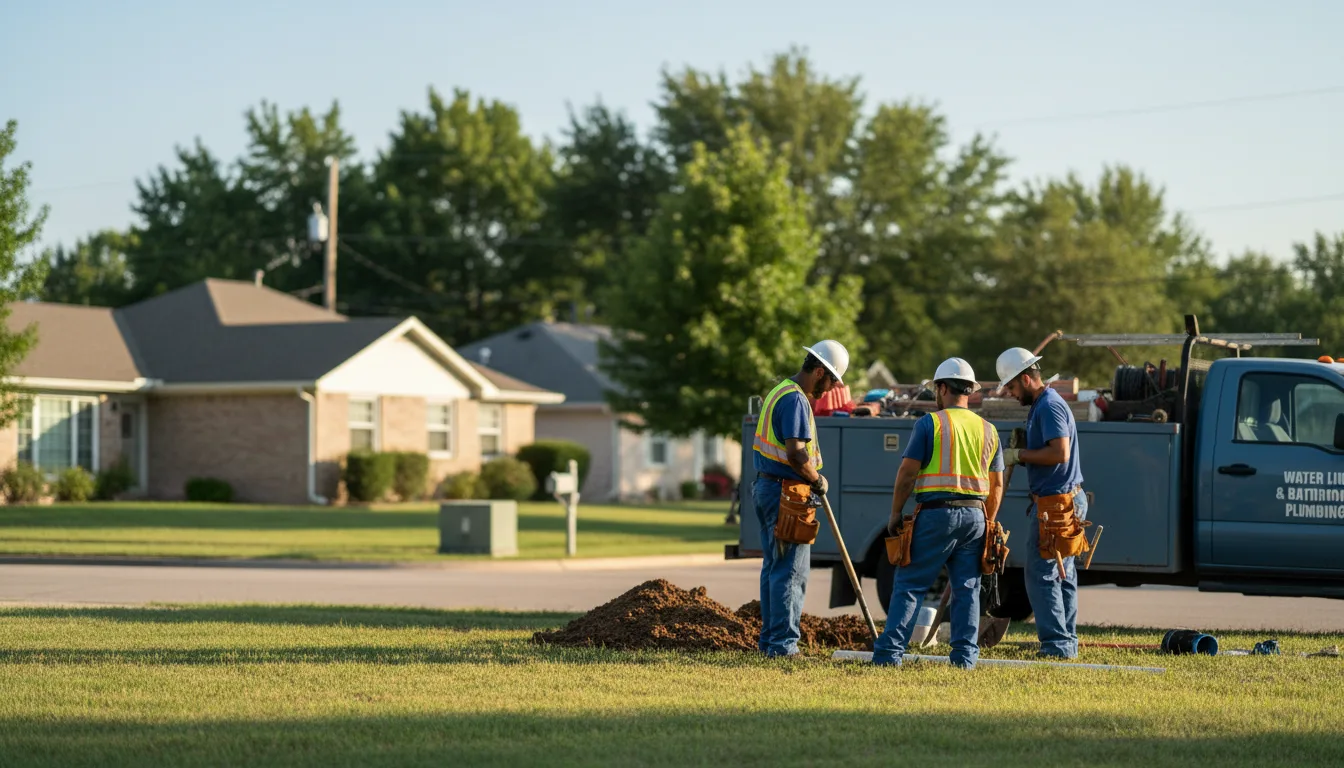 Residential water line and bathroom plumbing service in Rock Port, MO